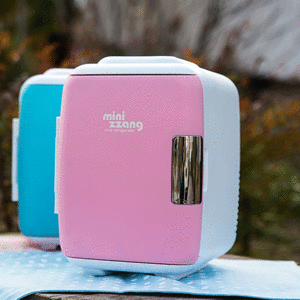 귀여워서 놀라는 미니냉장고 소형냉장고 화장품냉장고 차량용냉온장고 4L mz-04 핑크